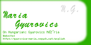 maria gyurovics business card